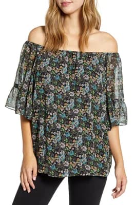 Off the Shoulder Maternity Blouse