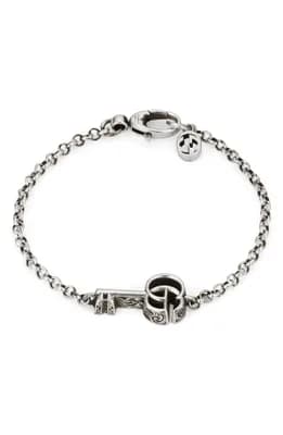 GG Silver Key Bracelet