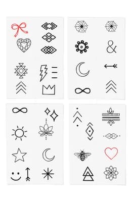 Finger Tats Pack Temporary Tattoos