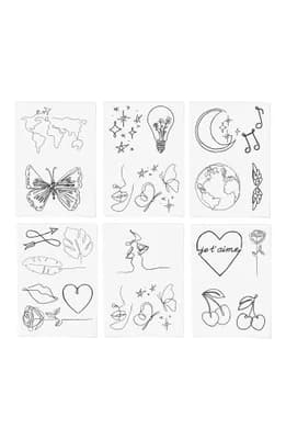 Silhouette Pack Temporary Tattoos
