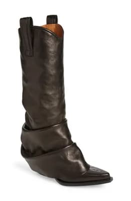 Leather Sleeve Cowboy Boot