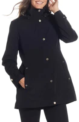 Water Resistant Zip Front Rain Jacket