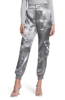 Soundwave Textured Satin Cargo Pants