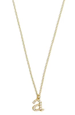 Mini Pavé Initial Necklace