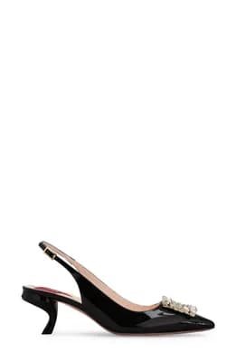 Virgule Pointed Toe Slingback Pump