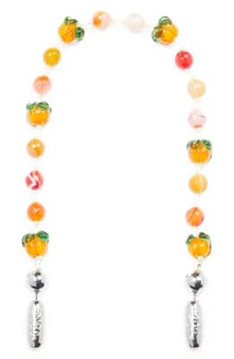 Persimmon Beaded Wrist Strap