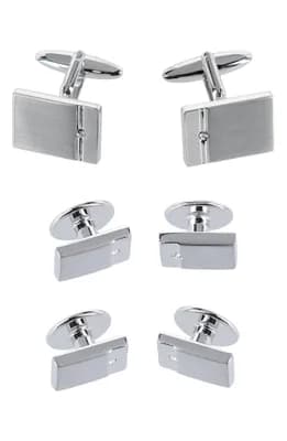 The Kingsley Square Cuff Link & Stud Set