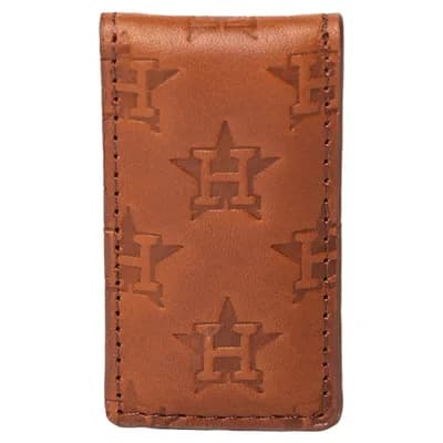 Brown Houston Astros Sammy Magnetic Money Clip
