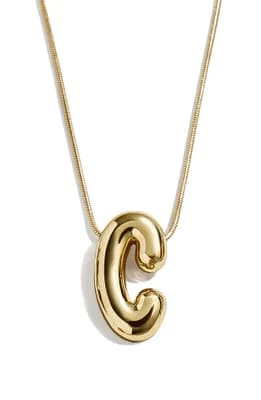 Bubble Initial Pendant Necklace