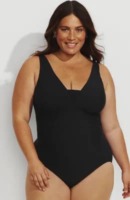 D-Cup New SlenderSuit Grecian Adjustable Low Leg One Piece