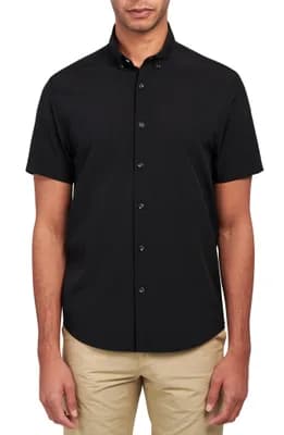 Slim Fit Solid 4-Way Stretch Performance Shirt