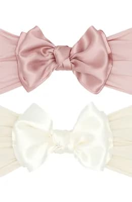 2-Pack Fab Bow Satin Headbands