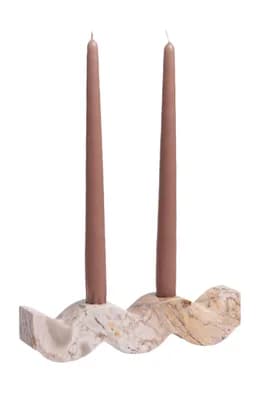 Wavy Gemstone Candelabra