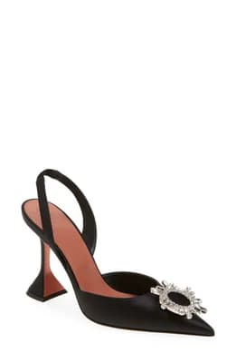 Begum Crystal Pointed Toe Slingback Pump