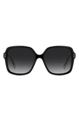 58mm Gradient Square Sunglasses