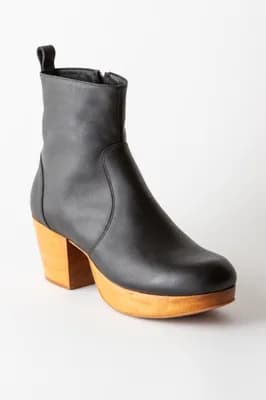 Charli Leather Platform Clog Boot