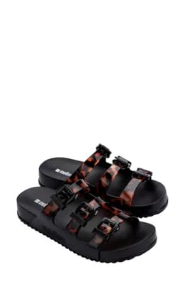 Cozy Stripes Platform Slide Sandal