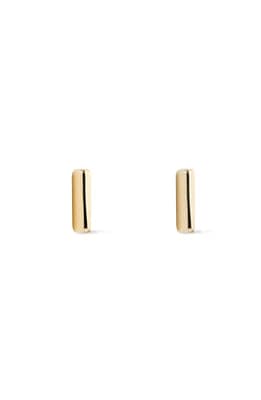 Gold Stud Earrings - Bar Studs