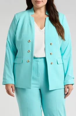 Faux Double Breasted Blazer