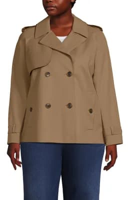 Plus Size Trench Rain Jacket