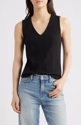 V-Neck Rib Tank