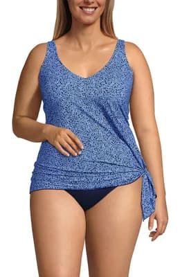 Slender Suit Fauxkini One Piece Swimsuit