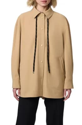 Stretch Gabardine Shacket