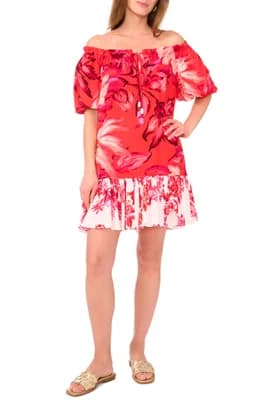 Floral Off the Shoulder Minidress