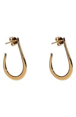 Flat J-Hoop Earrings