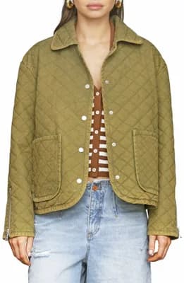 Diamond Quilted Cotton Jacket