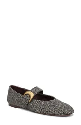 Bella Herringbone Mary Jane Flat