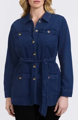 Stella Belted Denim Utility Jacket