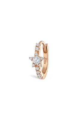Diamond Star Eternity Single Clicker Hoop Earring
