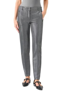 Brushed Metallic Tailored Pants