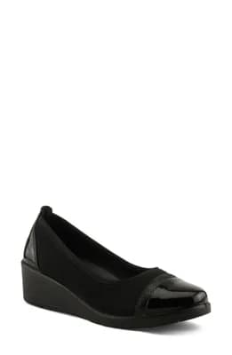 Macadi Cap Toe Platform Wedge Pump