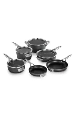 Premier Space Saving Hard Anodized Nonstick 10-Piece Cookware Set