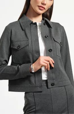 Crop Ponte Jacket