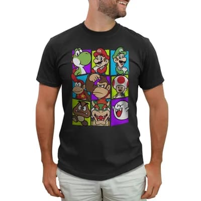 Men's Nintendo Mario Cast Graphic T-Shirt