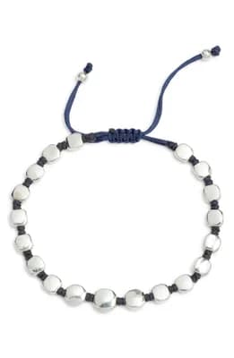 Men's Beaded Macramé Slider Bracelet