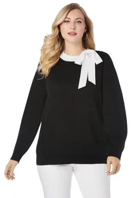 Tie-Neck Sweater