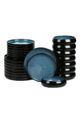 Lagoon Stoneware 24-Piece Dinnerware Set