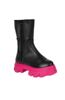 Double Zipper Leather Boots