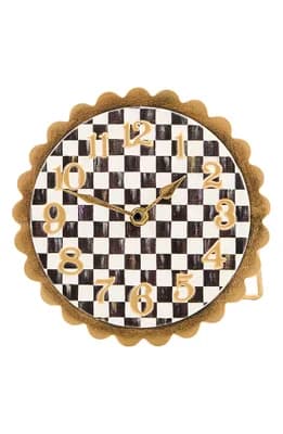 Courtly Check Scalloped Desk Clock