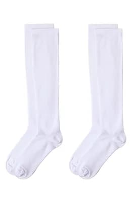 2-Pack Graduated Compression Cotton Blend Crew Socks