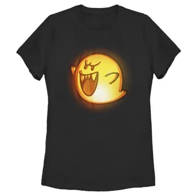 Women's Nintendo Halloween Boo Pumpkin Graphic T-Shirt