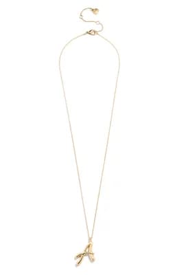Script Initial Pendant Necklace