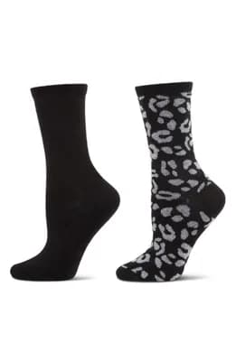 Leopard Assorted 2-Pack Crew Socks