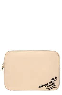 Large Embroidered Nylon Pouch