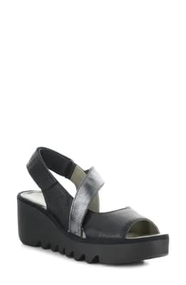 Basy Slingback Platform Wedge Sandal