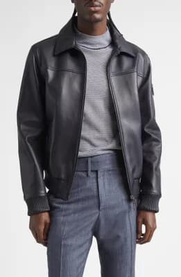 Aviator Lambskin Leather Jacket